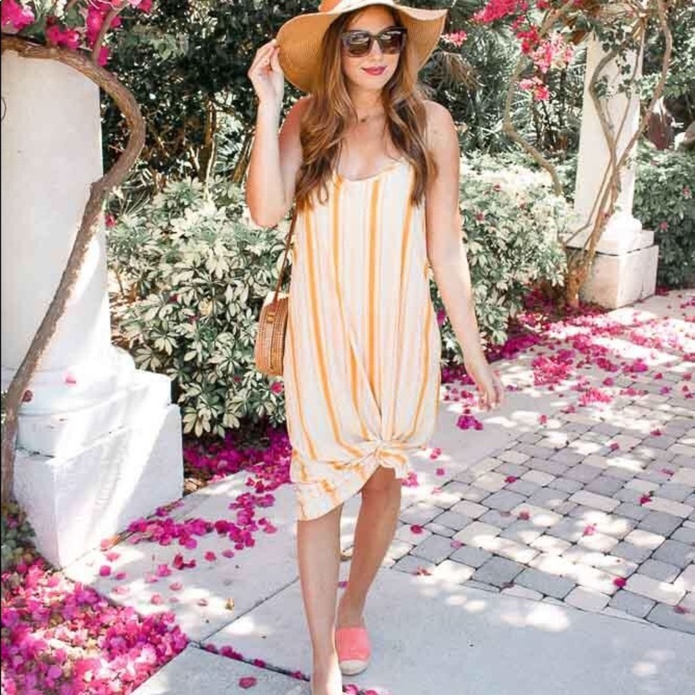 2 Colors Striped Maxi Dress